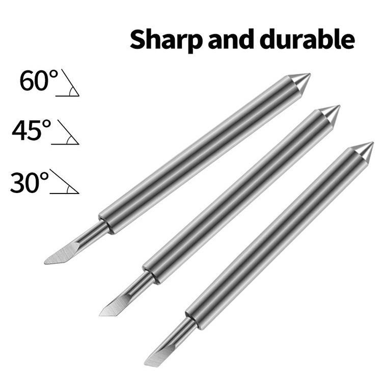 10pcs For Roland Engraving Cutter Engraving Machine Accessories Consumables Engraving Machine Cutter, 30 Degrees Yellow, 45 Degrees Red, 60 Degrees Blue