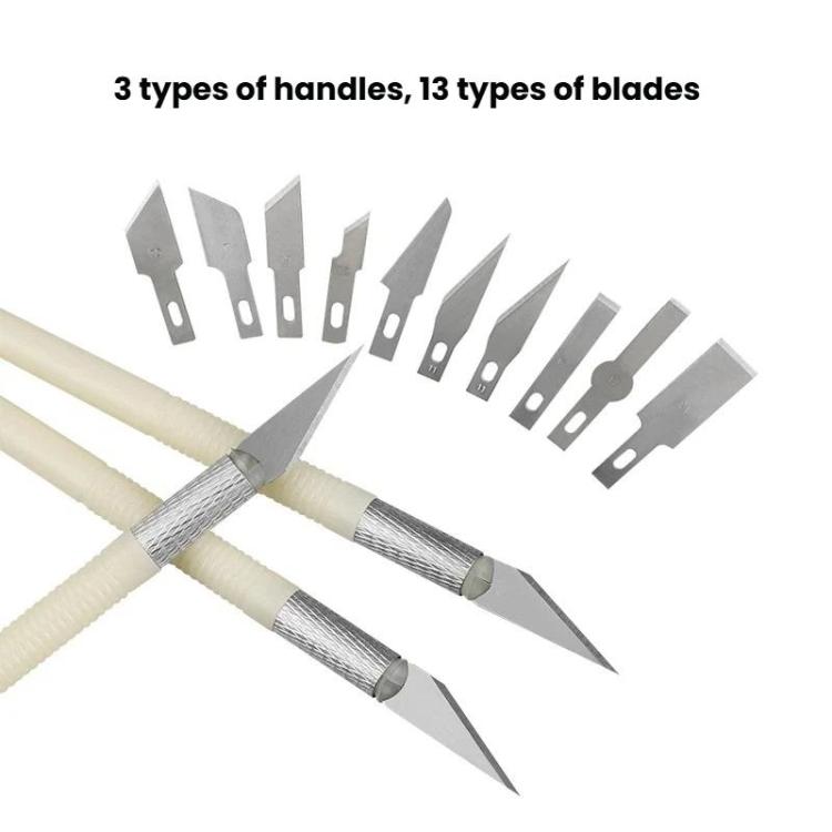 13pcs /Set Handbook Paper Cutting Carving Knife Rubber Stamp Tool Art Knife