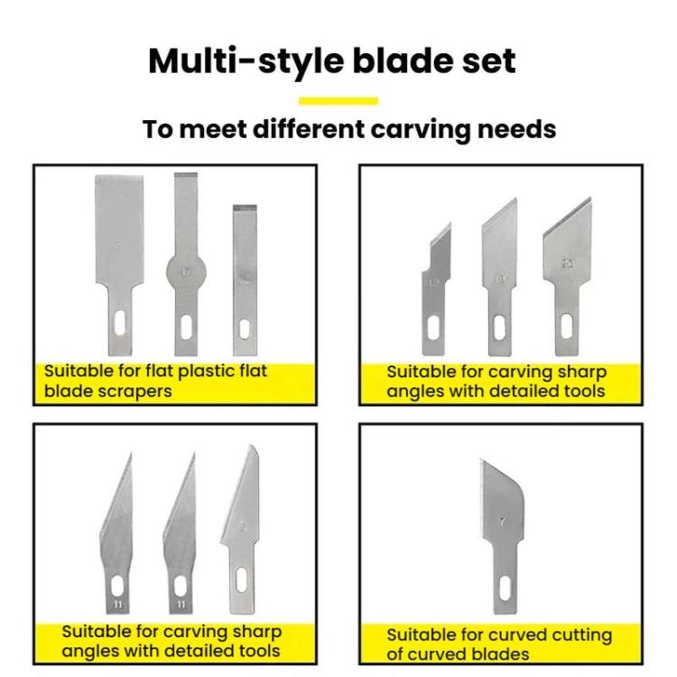 13pcs /Set Handbook Paper Cutting Carving Knife Rubber Stamp Tool Art Knife