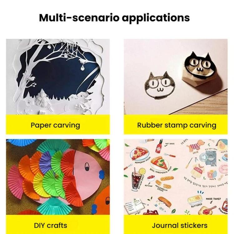 13pcs /Set Handbook Paper Cutting Carving Knife Rubber Stamp Tool Art Knife