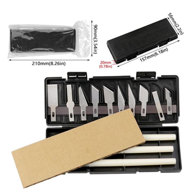 13pcs /Set Handbook Paper Cutting Carving Knife Rubber Stamp Tool Art Knife