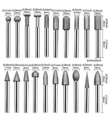 20pcs /Pack 6mm Shank Diamond Grinding Heads Jade Carving Tools Grinding Needles Diamond Grinding Rods, 20pcs