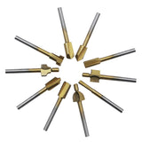 10pcs /Box Slotting Cutter Titanium Plated Sharpening Knife Woodworking Trimmer, High Speed Steel, Bearing Steel