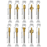 10pcs /Box Slotting Cutter Titanium Plated Sharpening Knife Woodworking Trimmer, High Speed Steel, Bearing Steel