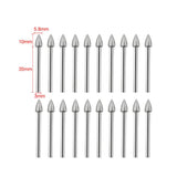 120 Mesh Pointed Diamond Grinding Head Diamond Fine Sanding Rod Jade Engraving Grinding Heads, 20pcs Pointed