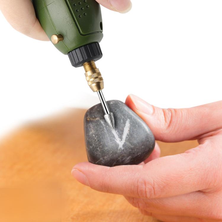 120 Mesh Pointed Diamond Grinding Head Diamond Fine Sanding Rod Jade Engraving Grinding Heads, 20pcs Pointed