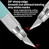 14pcs /Set Rubber Stamp Paper Cutting Carving Knife DIY Fruit Carving Knife, Pink, Black, Green