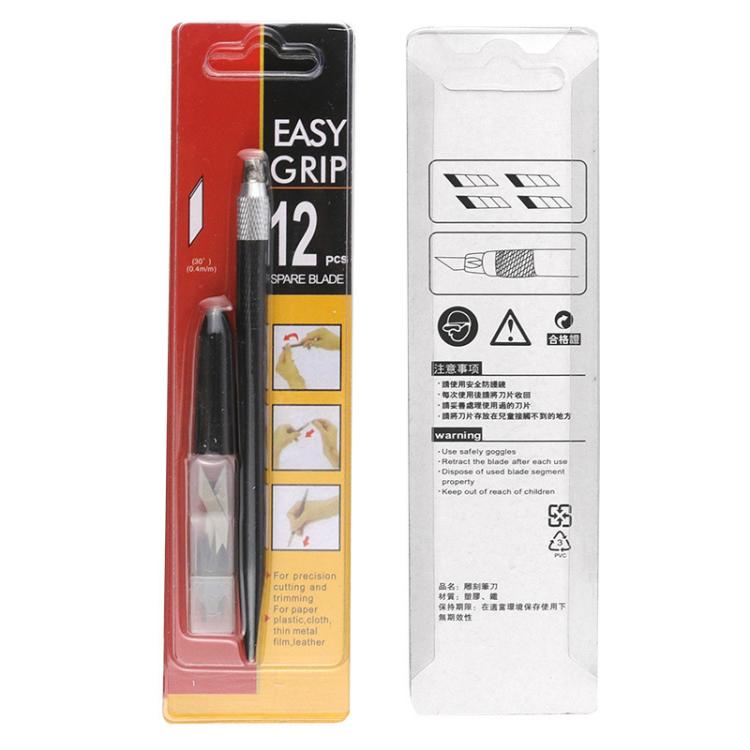 14pcs /Set Rubber Stamp Paper Cutting Carving Knife DIY Fruit Carving Knife, Pink, Black, Green