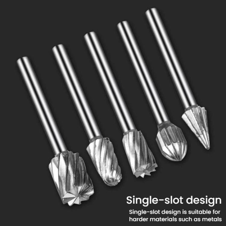 10pcs /Box HSS Rotary File Woodworking Tools Root Carving File, 10pcs /Box Rotary File