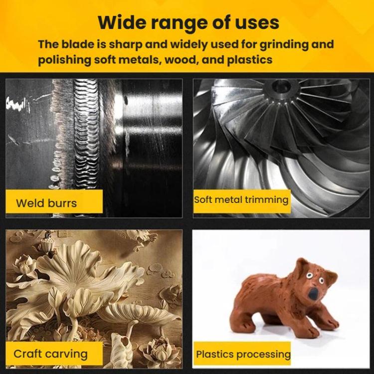 10pcs /Box HSS Rotary File Woodworking Tools Root Carving File, 10pcs /Box Rotary File