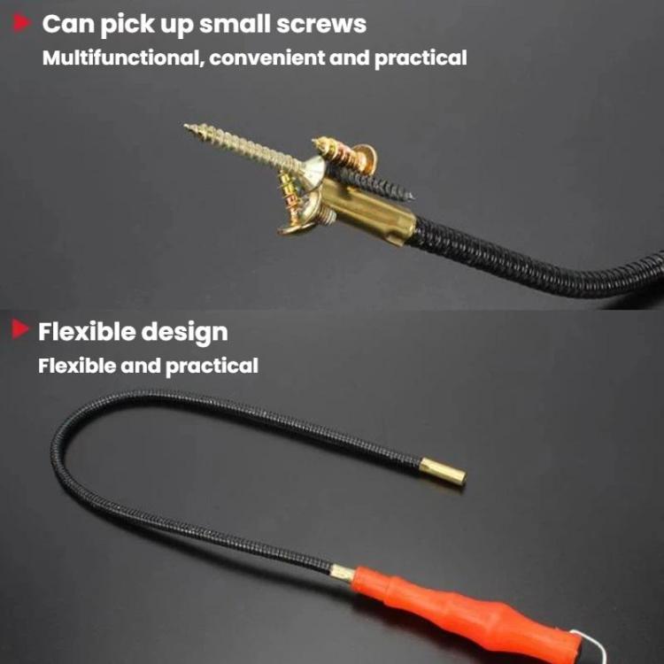 5sets Bent-Head Flexible Hose Magnetic Rod Screw Retriever, Bent-Head Flexible Hose