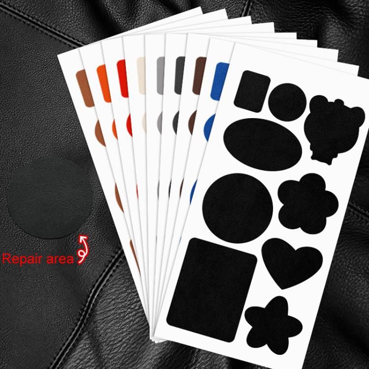 10sets Leather Repair Patches For Sofas Chairs And Car Seats, Style A White, Style A Black, Style A Orange, Style A Blue, Style A Light Brown, Style B White, Style B Black, Style B Orange, Style B Blue, Style B Light Brown