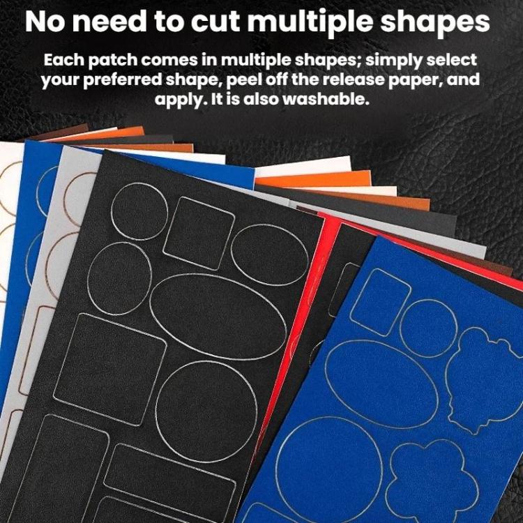 10sets Leather Repair Patches For Sofas Chairs And Car Seats, Style A White, Style A Black, Style A Orange, Style A Blue, Style A Light Brown, Style B White, Style B Black, Style B Orange, Style B Blue, Style B Light Brown