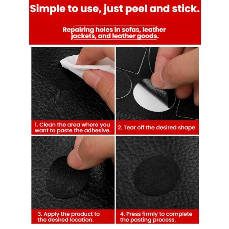 10sets Leather Repair Patches For Sofas Chairs And Car Seats, Style A White, Style A Black, Style A Orange, Style A Blue, Style A Light Brown, Style B White, Style B Black, Style B Orange, Style B Blue, Style B Light Brown