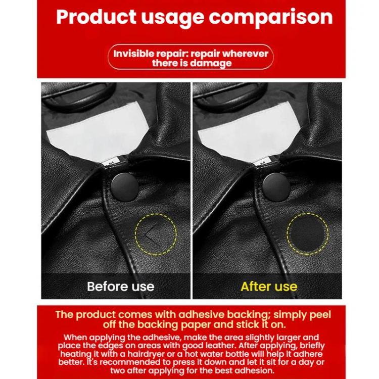 10sets Leather Repair Patches For Sofas Chairs And Car Seats, Style A White, Style A Black, Style A Orange, Style A Blue, Style A Light Brown, Style B White, Style B Black, Style B Orange, Style B Blue, Style B Light Brown