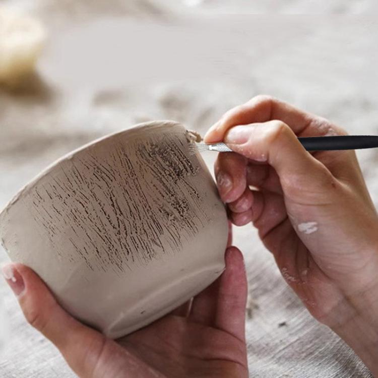 3pcs Soft Pottery Clay Modeling Sculpting Tools Clay Texture Brush DIY Making Aids, 3pcs Texture Brush