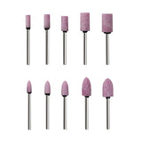10pcs /Set 3mm Shank Flint Wheel Sanding Head Polishing Head, 10pcs /Set Pink, 10pcs /Set Blue