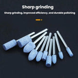 10pcs /Set 3mm Shank Flint Wheel Sanding Head Polishing Head, 10pcs /Set Pink, 10pcs /Set Blue