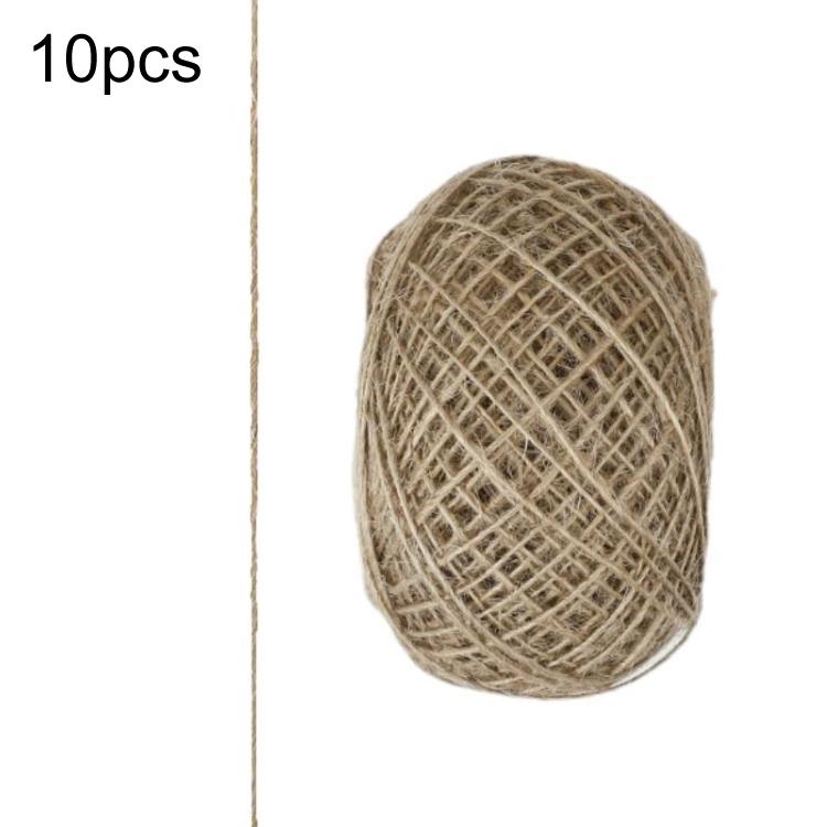 10pcs DIY Hand-Woven Hemp Rope Decoration Materials, 0.001x100m, 0.0015x100m, 0.0015x200m