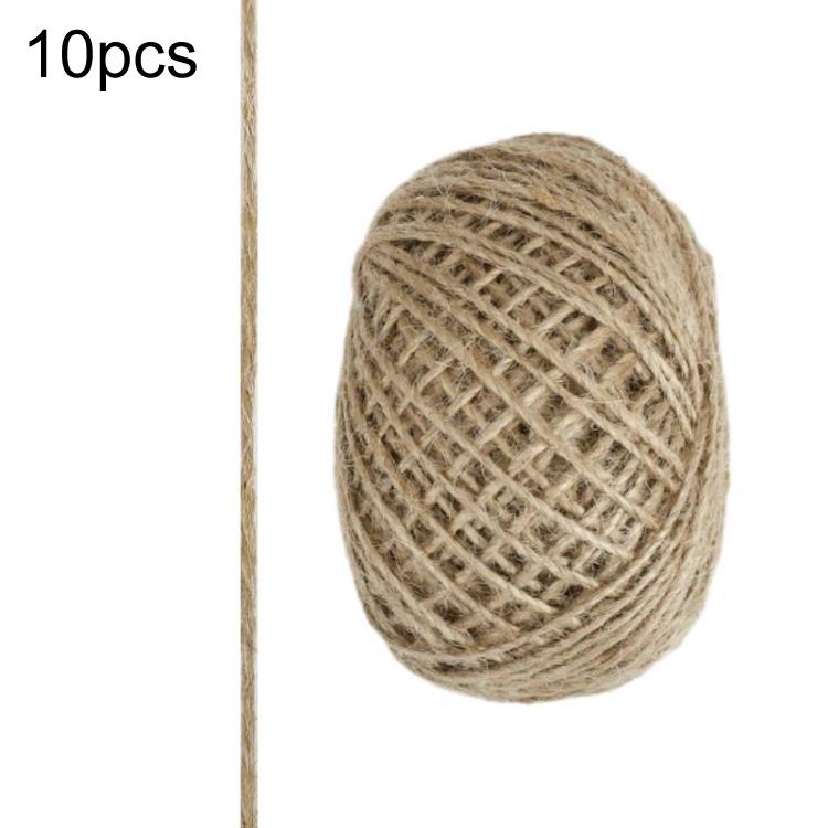 10pcs DIY Hand-Woven Hemp Rope Decoration Materials, 0.001x100m, 0.0015x100m, 0.0015x200m