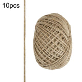 10pcs DIY Hand-Woven Hemp Rope Decoration Materials, 0.001x100m, 0.0015x100m, 0.0015x200m