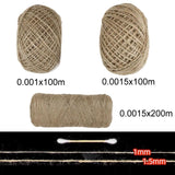 10pcs DIY Hand-Woven Hemp Rope Decoration Materials, 0.001x100m, 0.0015x100m, 0.0015x200m