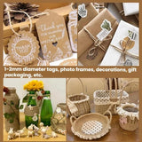 10pcs DIY Hand-Woven Hemp Rope Decoration Materials, 0.001x100m, 0.0015x100m, 0.0015x200m