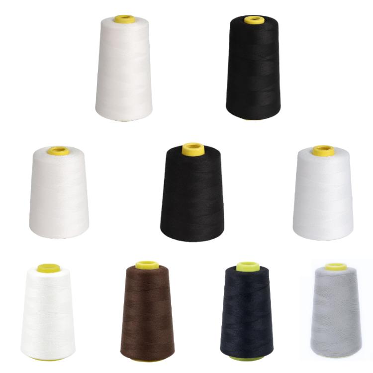 Household Sewing Thread Fine Polyester Thread For Sewing Clothes, Extra Large Volume White 701, Extra Large Volume Black 325, Medium Volume White 701, Medium Volume Black 325, Medium Volume Bleached 301, White 701, Brown 870, Black 325, Gray 366