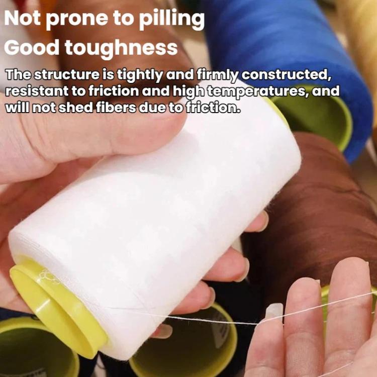 Household Sewing Thread Fine Polyester Thread For Sewing Clothes, Extra Large Volume White 701, Extra Large Volume Black 325, Medium Volume White 701, Medium Volume Black 325, Medium Volume Bleached 301, White 701, Brown 870, Black 325, Gray 366