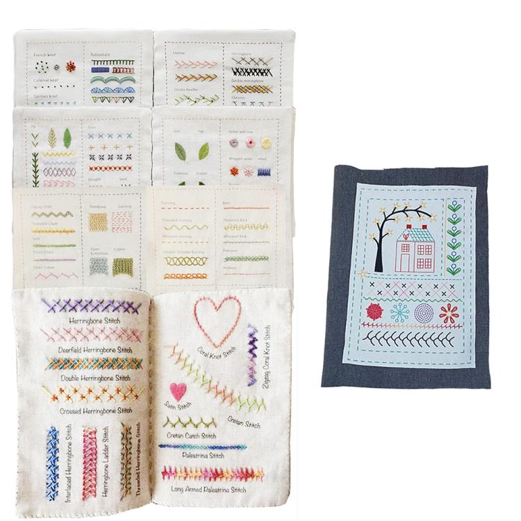 DIY Embroidery Stitch Book with 40 Techniques for Beginners for Beginners, C Type No Tools