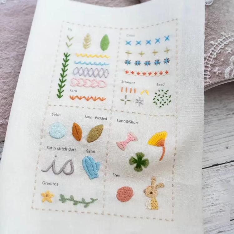 DIY Embroidery Stitch Book with 40 Techniques for Beginners for Beginners, C Type No Tools