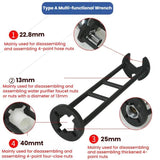 2pcs Multi-function Faucet Installation Wrench Sink Pipe Angle Valve Installation Repair Removal Tool, A Small+B Large