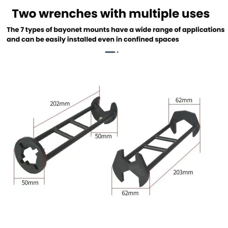 2pcs Multi-function Faucet Installation Wrench Sink Pipe Angle Valve Installation Repair Removal Tool, A Small+B Large