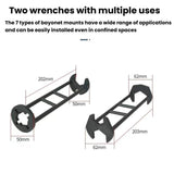 2pcs Multi-function Faucet Installation Wrench Sink Pipe Angle Valve Installation Repair Removal Tool, A Small+B Large