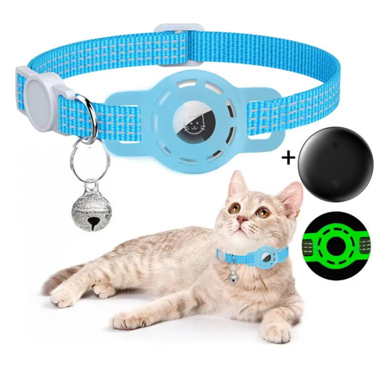 Pet Cat Tracker Collar With S10 GPS Locator, Compatible with Apple Find My, Compatible with Google Find My, Dual System for iOS & Android