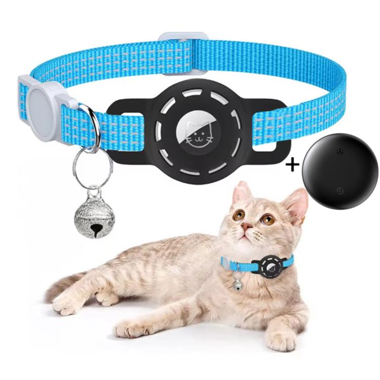 Pet Cat Tracker Collar With S10 GPS Locator, Compatible with Apple Find My, Compatible with Google Find My, Dual System for iOS & Android