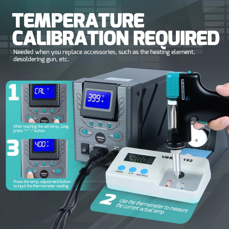 YIHUA 948D I 110W Anti-Static Desoldering Station With Strong Suction, HD LCD Screen, Adjustable Angle, And 3 Storage Channels
