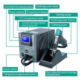 YIHUA 948D I 110W Anti-Static Desoldering Station With Strong Suction, HD LCD Screen, Adjustable Angle, And 3 Storage Channels