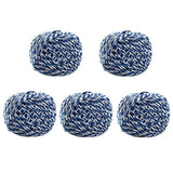 5pcs 70m DIY Food Packaging Rope Cotton Thread, Beige, Blue White, Red White, Pink White, White Green, White