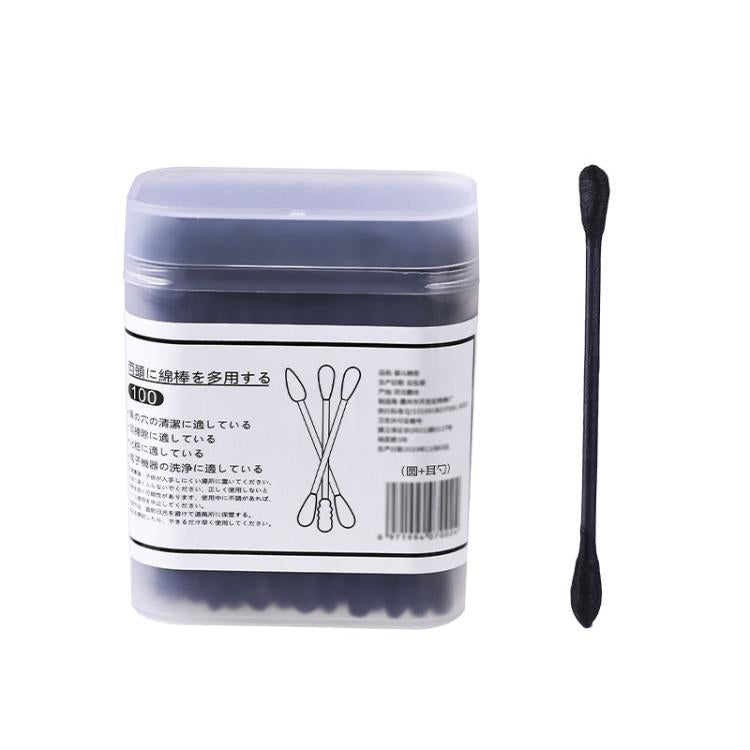 100pcs/Box Disposable Ear Pick Cotton Swabs Double-Ended Cotton Buds, Ear Pick + Spiral, Ear Pick + Circle, Circle + Spiral