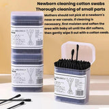 100pcs/Box Disposable Ear Pick Cotton Swabs Double-Ended Cotton Buds, Ear Pick + Spiral, Ear Pick + Circle, Circle + Spiral