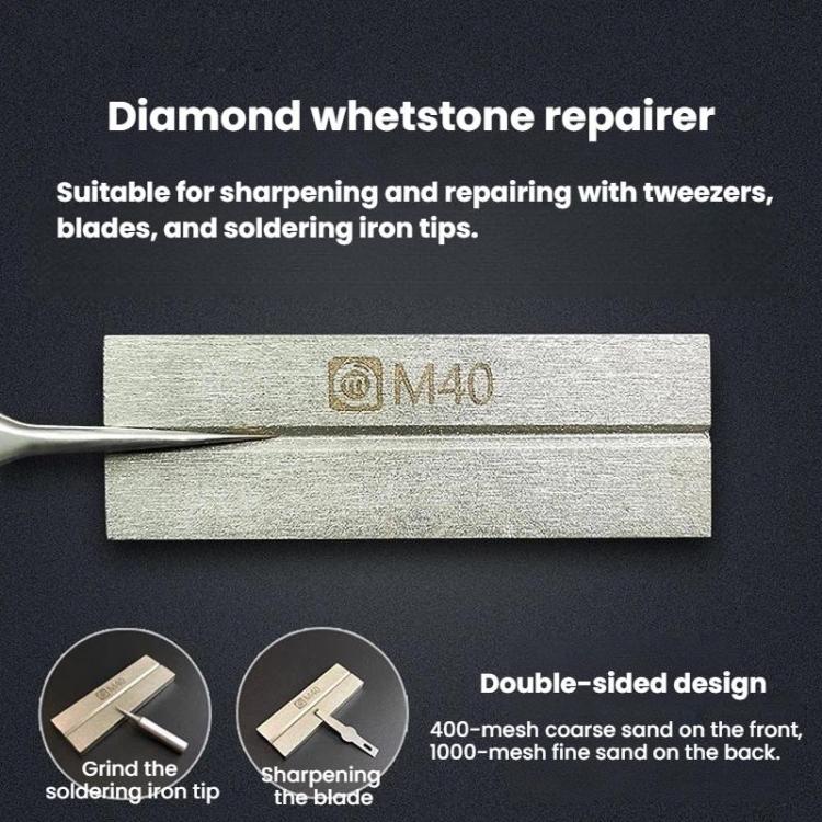 Diamond Sharpening Stone Tweezer, Soldering Iron Tip & Blade Restorer, M40