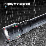 Rechargeable Zoomable High-Power Flashlight Handheld Aluminum Alloy Strong Light Torch