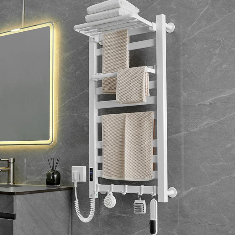 Smart Touchscreen Display Electric Heated Towel Rack Bathroom Drying Rack, Large Platinum Right Wiring, Large Platinum Left Wiring, Large White Right Wiring, Large White Left Wiring, Large Black Right Wiring, Large Black Left Wiring                    ...