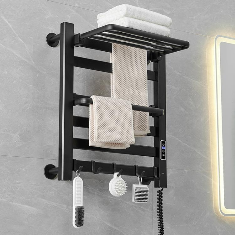 Smart Touchscreen Display Electric Heated Towel Rack Bathroom Drying Rack, Large Platinum Right Wiring, Large Platinum Left Wiring, Large White Right Wiring, Large White Left Wiring, Large Black Right Wiring, Large Black Left Wiring                    ...