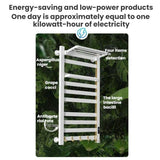 Smart Touchscreen Display Electric Heated Towel Rack Bathroom Drying Rack, Small Black Right Wiring, Small Black Left Wiring