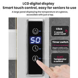 Smart Touchscreen Display Electric Heated Towel Rack Bathroom Drying Rack, Large Platinum Right Wiring, Large Platinum Left Wiring, Large White Right Wiring, Large White Left Wiring, Large Black Right Wiring, Large Black Left Wiring                    ...