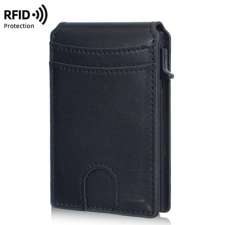 Baellerry D5026 RFID Anti-Theft Card Holder Automatic Pop-Up Multi-Card Compartments Side-Push Wallet