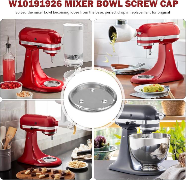 W10191926 Mixer Bowl Screw Cap Replacement For KitchenAid, Whirlpool, Kenmore 5QT Stand Mixers