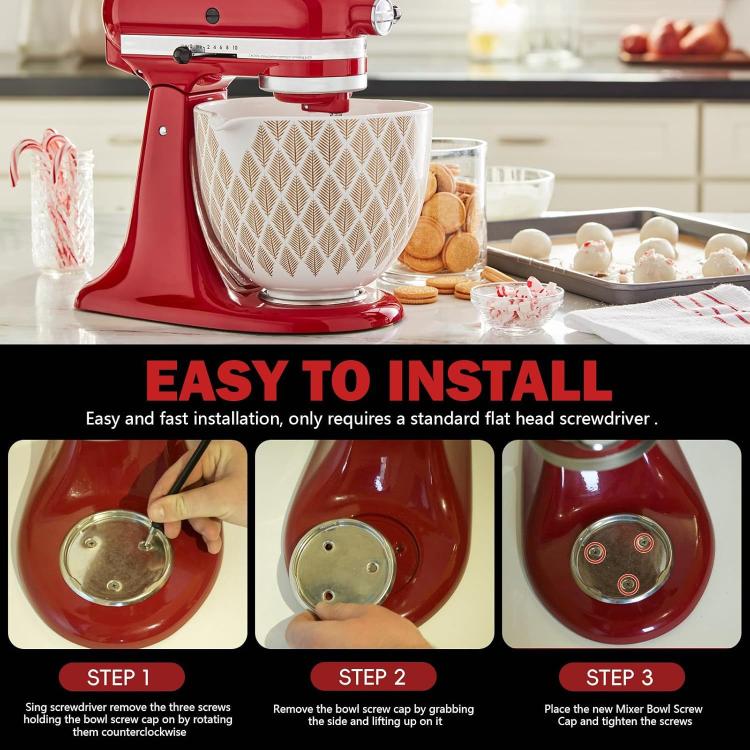 W10191926 Mixer Bowl Screw Cap Replacement For KitchenAid, Whirlpool, Kenmore 5QT Stand Mixers